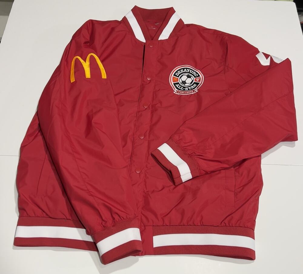 McDonalds Soccer Jacket Mens Large Red Desayuno All Star Challenge Event Seattle